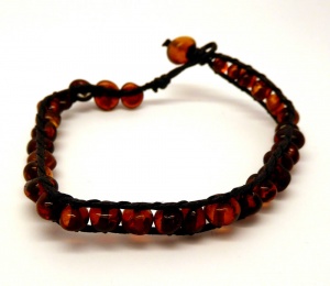 Adult Baroque Amber Friendship Bracelet